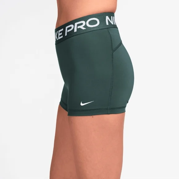 NikePro 3in ShortsNikeVintage Green/White SZ:XS NEW - Picture 2 of 10